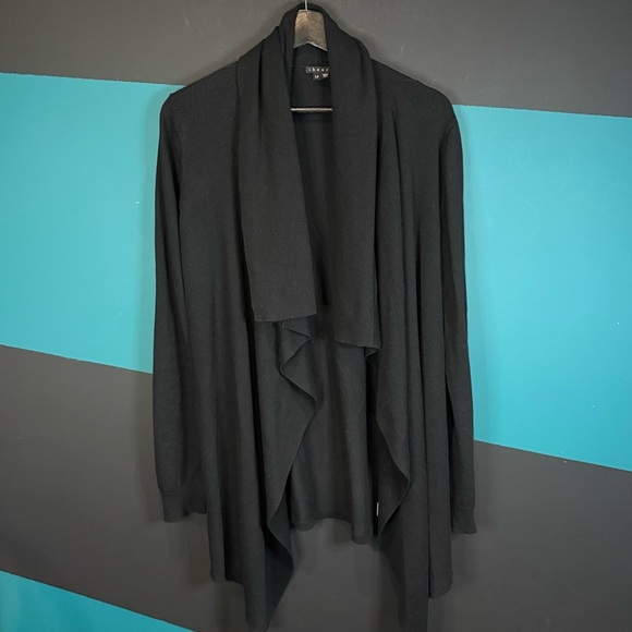 Theory Classic Black Knit Cardigan Cotton & Cashmere blend - Picture 2 of 10
